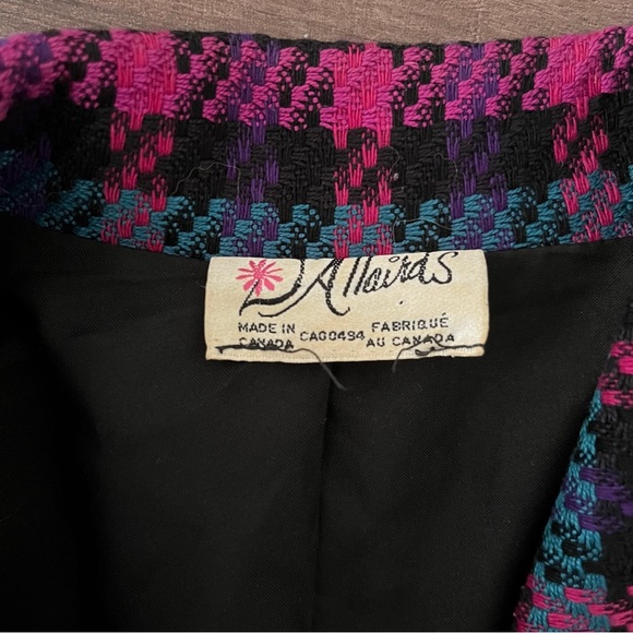 Vintage Retro Plaid Button Down Blazer - Picture 7 of 7